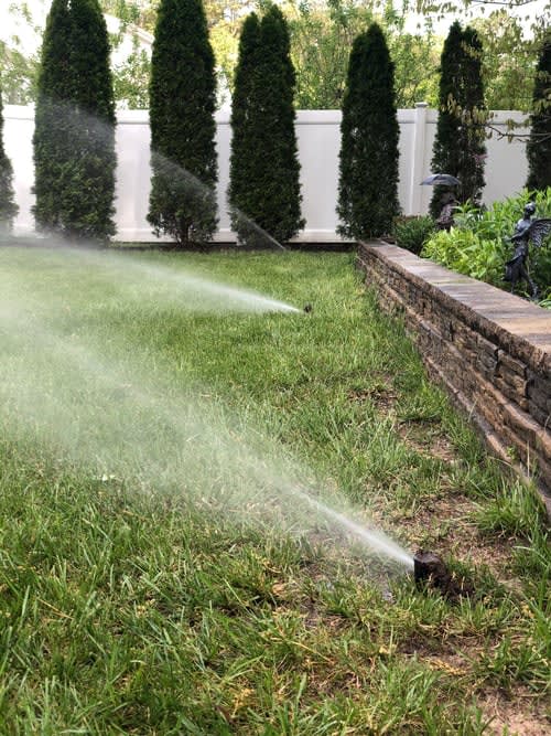 In-ground sprinkler systems installed by Arundel Irrigation in Anne Arundel County residential lawn